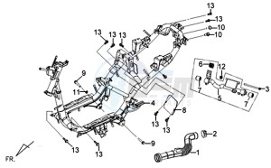 X'PRO 50 (45 KM/H) (AE05W4-FR) (L4-M1) drawing FRAME / ENGINE MOUNT