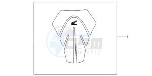 CB600FA39 Spain - (SP / ABS ST 25K) drawing TANK PAD/FUEL LID