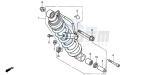 NT650V drawing REAR CUSHION