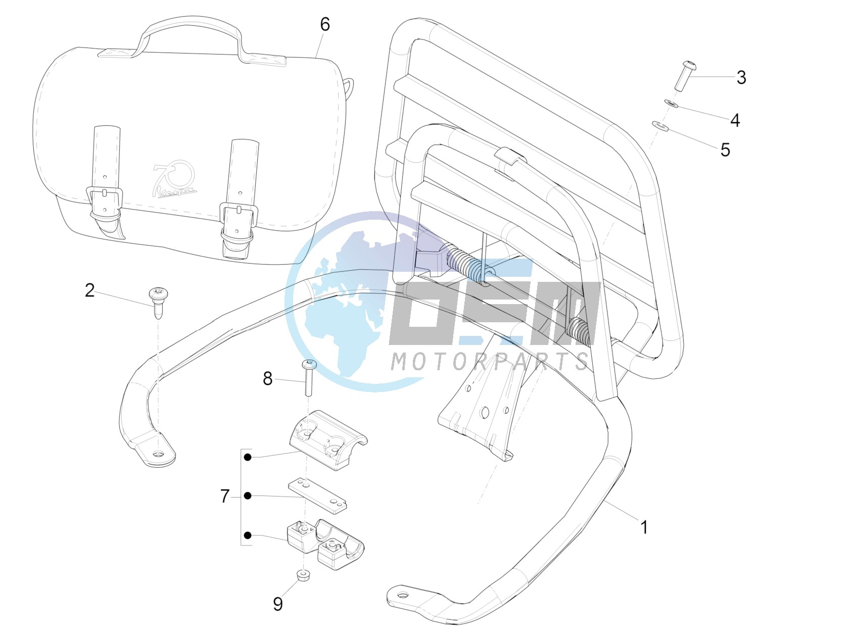 Rear luggage rack