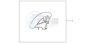 CBR1000RR9 Korea - (KO / MK) drawing CARBON FIBER FRONT FENDER