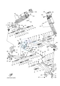 YXZ1000R SS YXZ10YESJ YXZ1000R SS (B0F3) drawing FRONT SUSPENSION & WHEEL