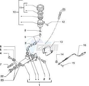 Eaglet automatic 50 drawing Brake lever-rear brake master cylinder