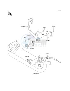 KVF 700 A [PRAIRIE 700 4X4] (A1-A2) [PRAIRIE 700 4X4] drawing BRAKE PEDAL