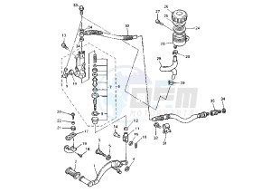 YZF R THUNDER CAT 600 drawing REAR MASTER CYLINDER