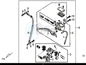 X'PRO 50 (25 Km/h) (AE05W9-NL) (E4) (L8-M1) drawing FRONT BRAKE MASTER CYLINDER