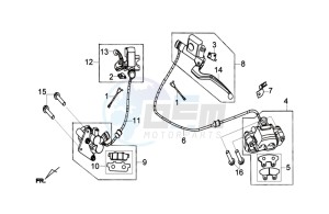 JOYRIDE 200 EFI drawing BRAKE CALIPER FOR / BRAKE CALIPER ACHTER