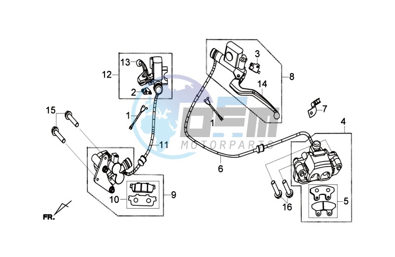 BRAKE CALIPER FOR / BRAKE CALIPER ACHTER