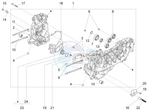 Fly 150 4T 3V ie (USA) drawing Crankcase