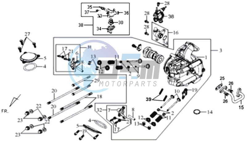 CYLINDER HEAD CPL   / THERMOSTAT