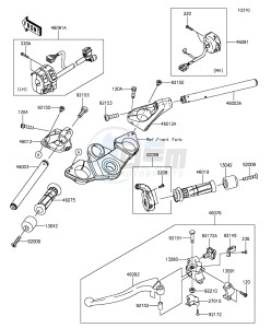 Z1000SX_ABS ZX1000MGF FR GB XX (EU ME A(FRICA) drawing Handlebar