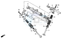 CM125C drawing CAMSHAFT/VALVE