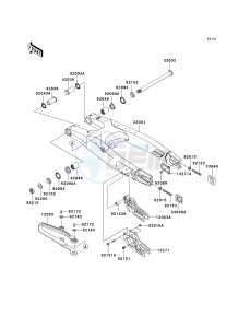 KX 450 D [KX450F] (D6F) D6F drawing SWINGARM