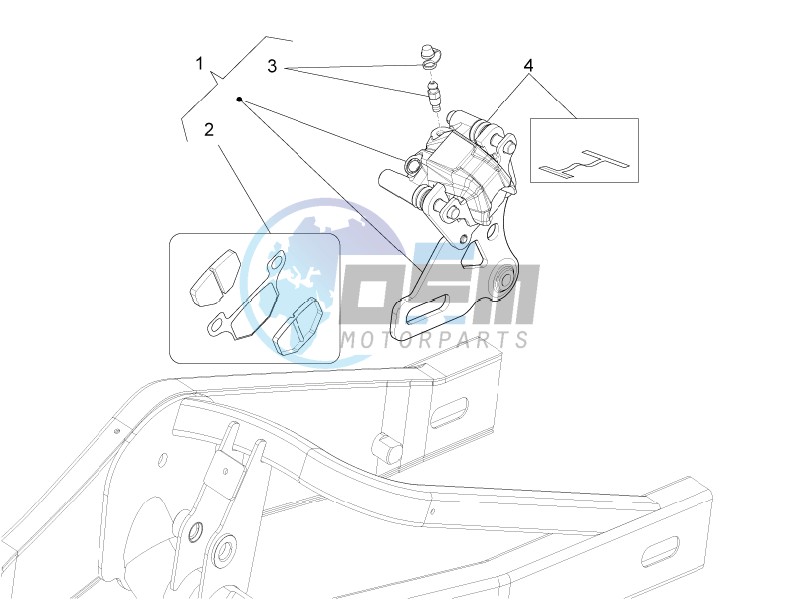 Rear brake caliper