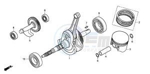 TRX500FA FOURTRAX FOREMAN drawing CRANK SHAFT/PISTON