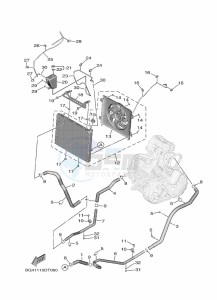 YXF850E YXF85WPBL (BAR7) drawing RADIATOR & HOSE