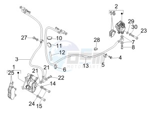 GT 250 ie 60 deg USA drawing Brakes pipes - Calipers