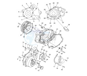 XT Z TENERE 660 drawing CRANKCASE COVER