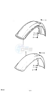 RM125 (N-T) drawing FRONT FENDER