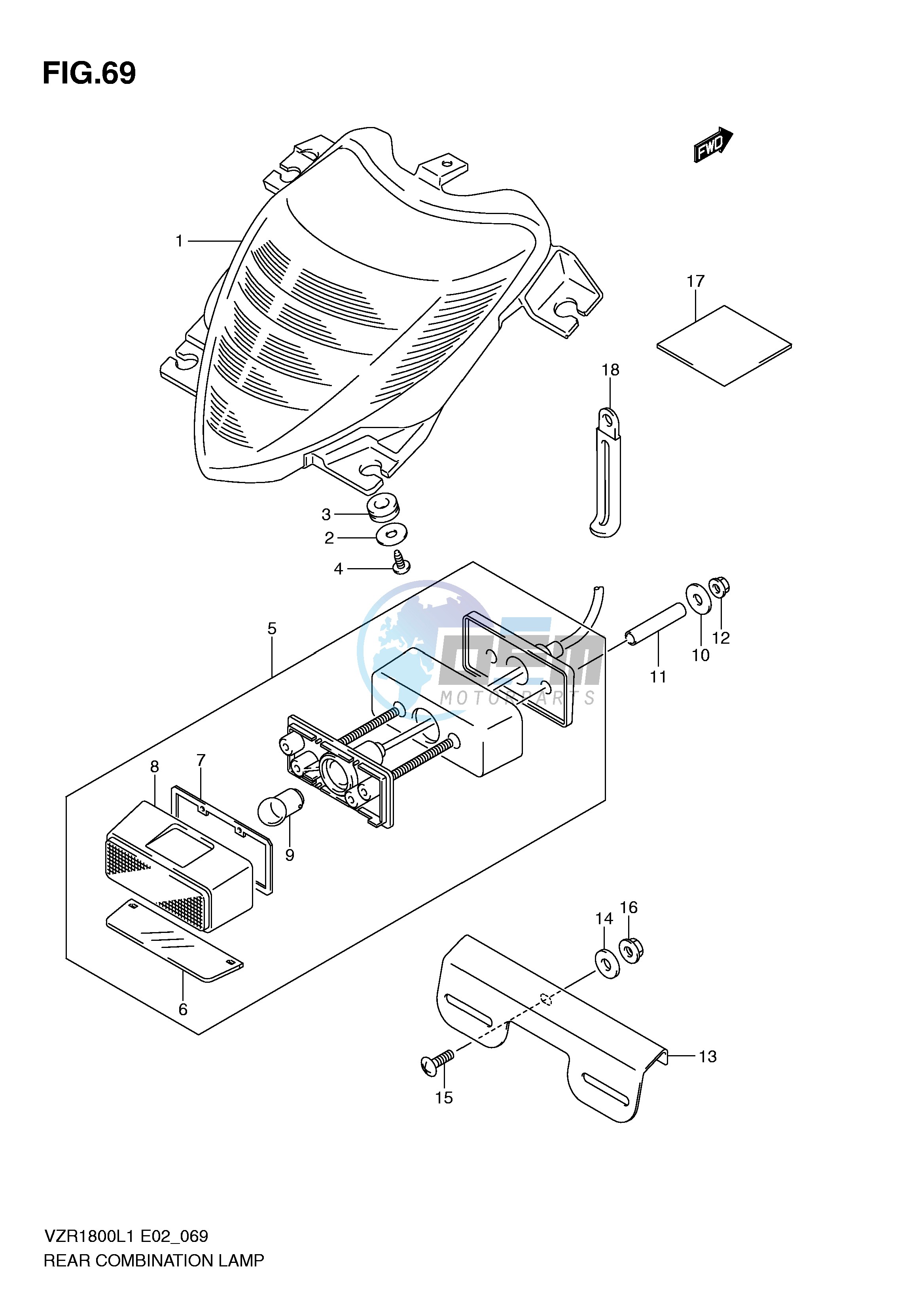 REAR COMBINATION LAMP (VZR1800L1 E51)