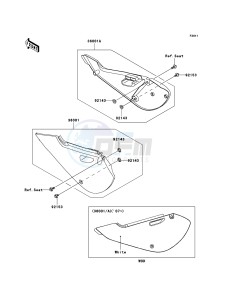 KX65 KX65A9F EU drawing Side Covers