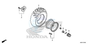 TRX420FM1H TRX420 ED drawing REAR WHEEL