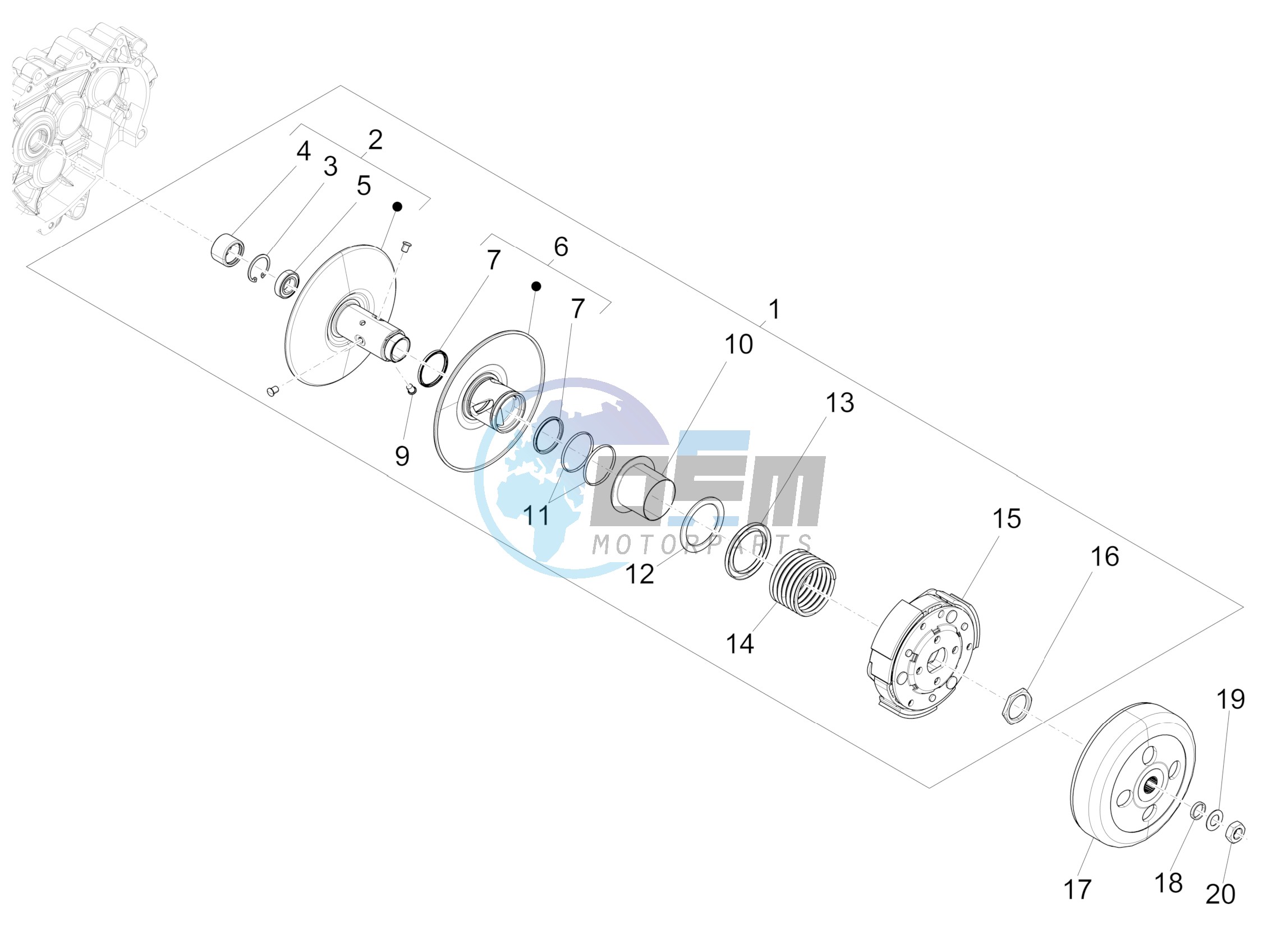 Driven pulley