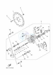 YXZ1000ETS YXZ1000ET (BASC) drawing REAR BRAKE CALIPER 2