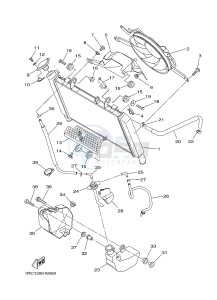 MT09A MT-09 ABS 900 (2DR1 2DR2) drawing RADIATOR & HOSE