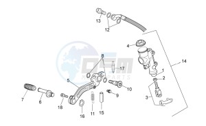 RSV 4 1000 APRC Factory ABS USA drawing Rear master brake cylinder