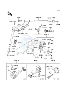 NINJA ZX-12R ZX1200-B4H FR GB GE XX (EU ME A(FRICA) drawing Handlebar