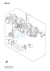 GSX650F (E2) Katana drawing THROTTLE BODY