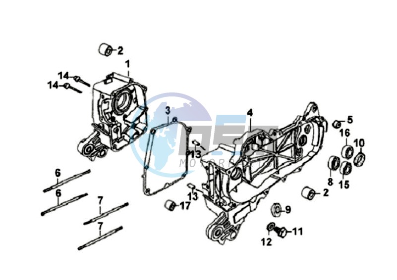 CRANKCASE L / R / STARTER