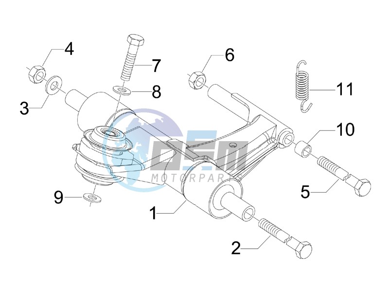 Swinging arm