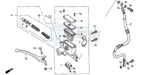 SFX50 drawing FR. BRAKE MASTER CYLINDER