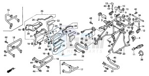 GL1500A GOLDWING ASPENCADE drawing ENGINE GUARD