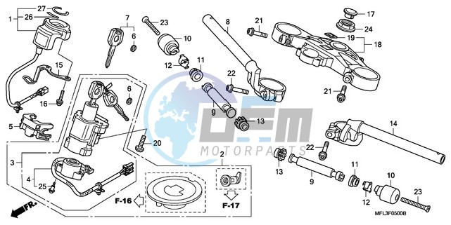 HANDLE PIPE/TOP BRIDGE