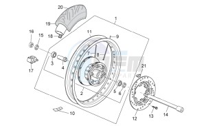 V7 Racer 750 drawing Rear wheel