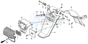 PK50SM drawing REAR FENDER (PK50S-H)