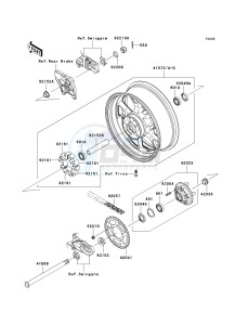 KRF 750 F [TERYX 750 4X4 NRA OUTDOORS] (F8F) C9F drawing REAR WHEEL_CHAIN