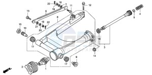 VT750C drawing SWINGARM