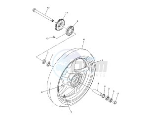 XJ6-NA ABS 600 drawing FRONT WHEEL