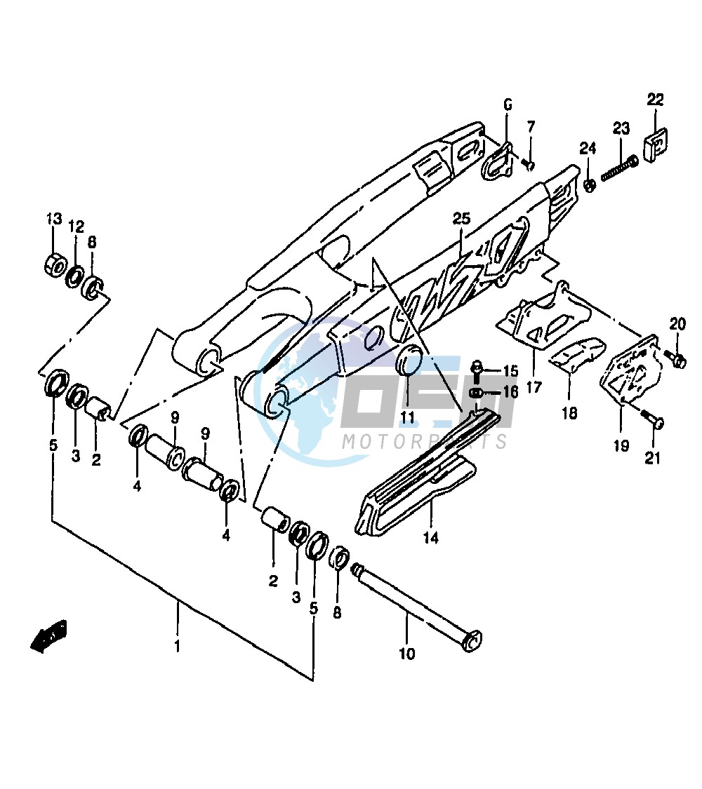 REAR SWINGING ARM (MODEL T)