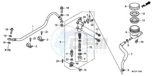 CB600F39 Europe Direct - (ED / ST) drawing REAR BRAKE MASTER CYLINDER (CB600F/F3)