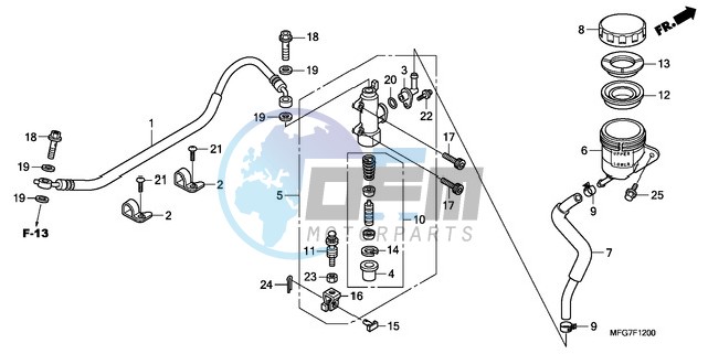 REAR BRAKE MASTER CYLINDER (CB600F/F3)