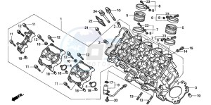 CBR900RE drawing CYLINDER HEAD