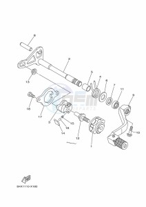 YZ125 (B4XJ) drawing SHIFT SHAFT