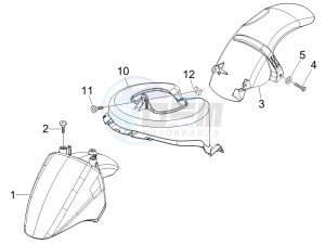 Fly 125 4t e3 drawing Wheel housing - Mudguard