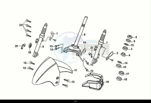 JET4 RX 50 (XE05W3-EU) (E5) (M1) drawing STEERING STEM - FRONT CUSHION