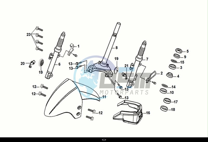 STEERING STEM - FRONT CUSHION